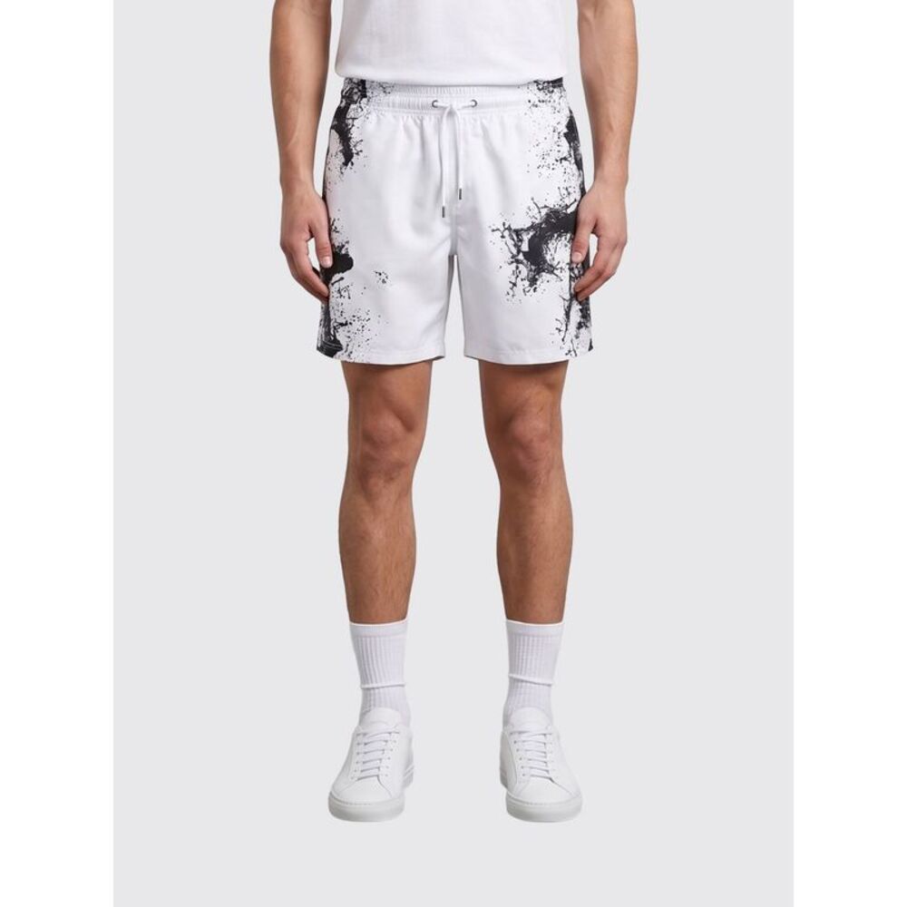 Plein Sport Men Printed Technical Fabric Jogging Shorts Plein Sport